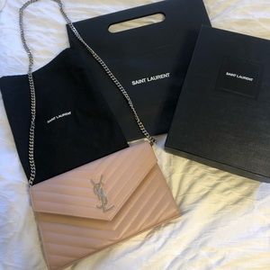 Saint Laurent Paris Monogram Chain Wallet